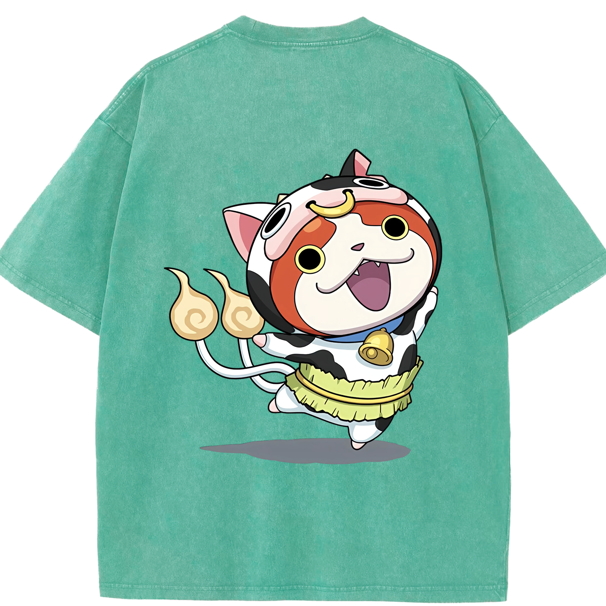 （画像用） 妖怪ウォッチ Yo-kai Watch 綿100% ヴィンテージ風 半袖Tシャツ（背面プリント）